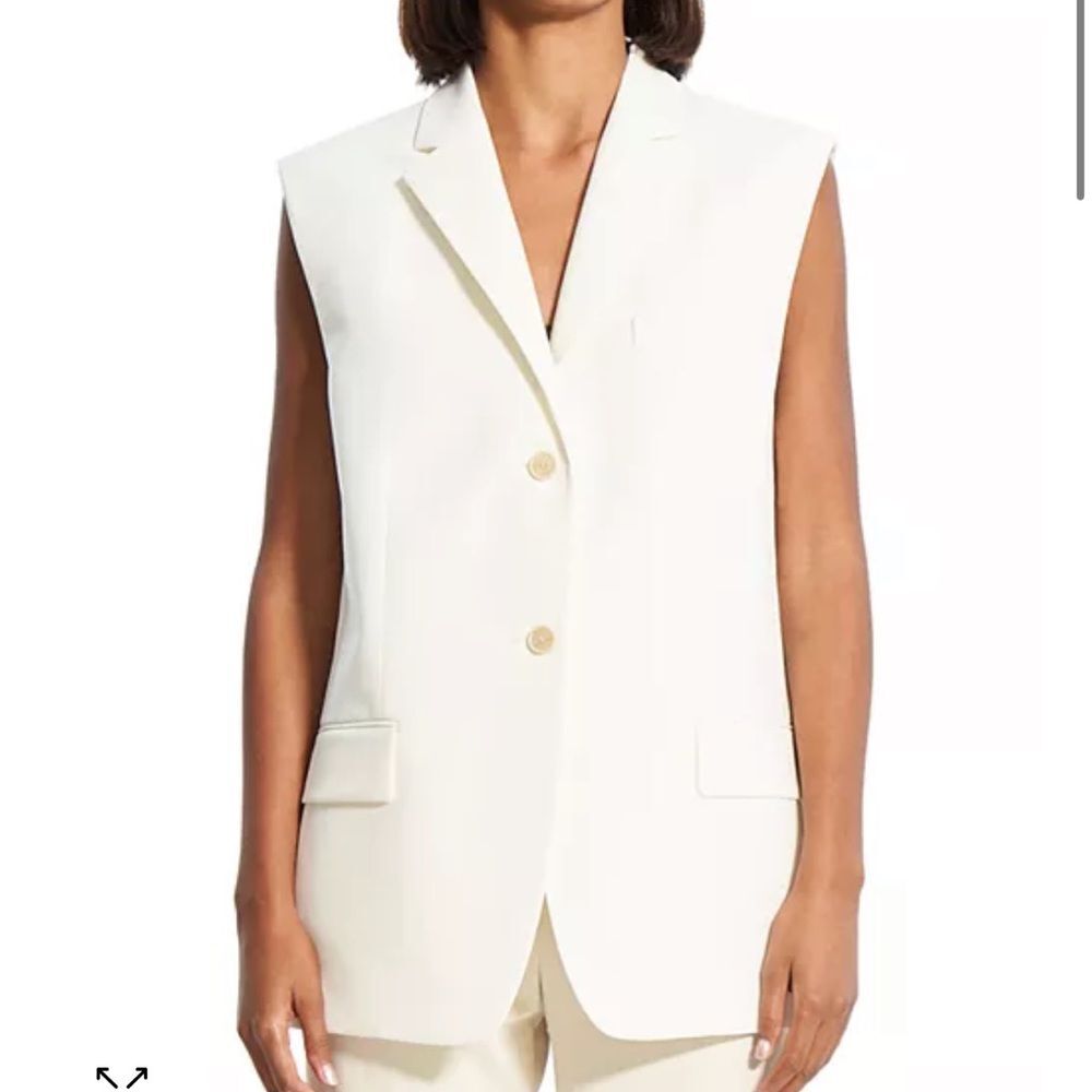 Theory Cream Tailored Vest - Picture 3 of 7
